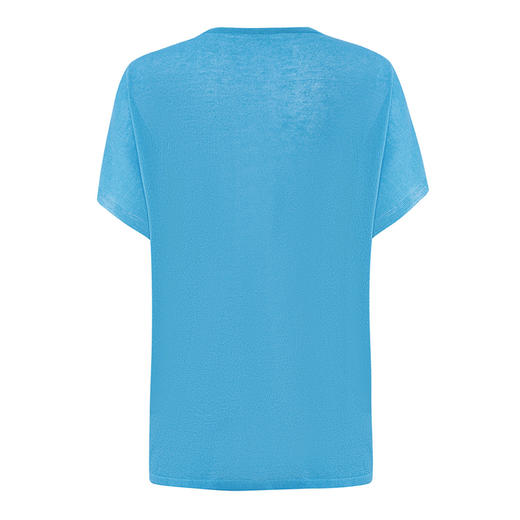 【2件9折】【Petit Bari】(多色)慵懒松弛V领莱赛尔亚麻上衣短袖 商品图6