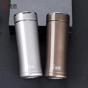 希诺3000真空水杯高端全不锈钢310ml保温杯304食品级大肚便携商务杯（颜色随机）