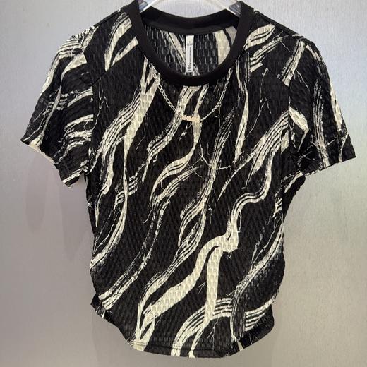 NY撞色花纹金属链短袖T恤50410（黑）夏季 152550090321 商品图3