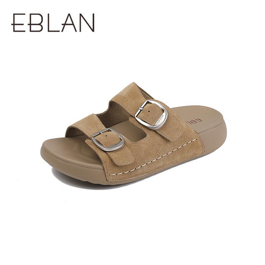 伊伴夏季懒人勃肯拖金属扣件装饰凉鞋B25310802 商品图0