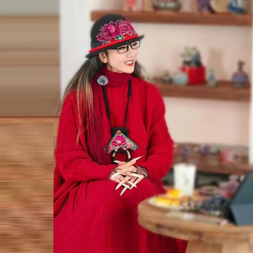 【访谈同款】岚岫游云上衣半裙套装 | 中国红大气 | 现货加急发 商品图1