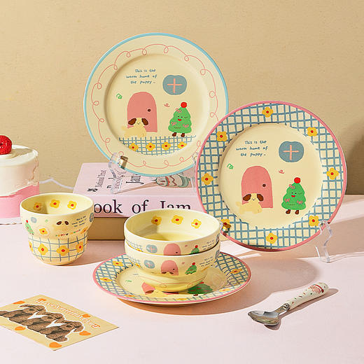 摩登主妇可爱盘子碗家用2025新款高颜值一人食餐具特别好看的餐盘 商品图0