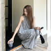 西遇无袖上衣套装女夏季新款宽松灰色垂感阔腿拖地裤两件套SS050762(下装SS050763) 商品缩略图2