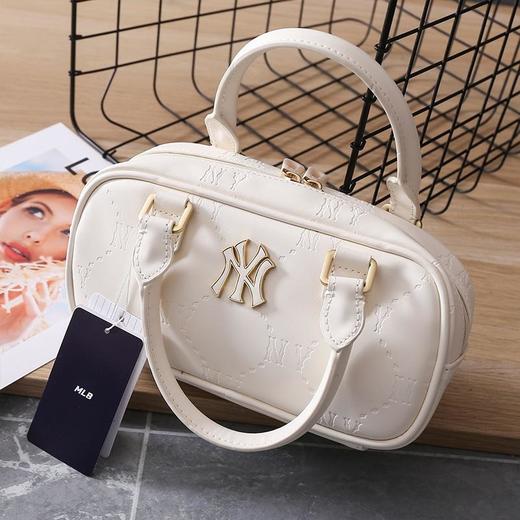 【MLB保龄球包】MLB暗纹老花吐司棒球方包纯色单肩手提包斜挎包男女同款情侣款 商品图7