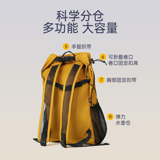 TECTOP/探拓户外双肩包男女大容量可折叠旅行背包轻便徒步登山包 商品图2
