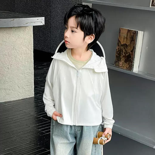 儿童防晒衣新款黑胶帽檐夏季防紫外线upf50+冰丝原纱男女童防晒服 商品图9