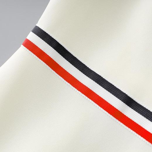 「高货wl」全新升级【铂金会员330/天猫439/差价109】(04216)洛诗琳2025夏季新款简约雅致醋酸撞色条纹拼接A字连衣裙 商品图4