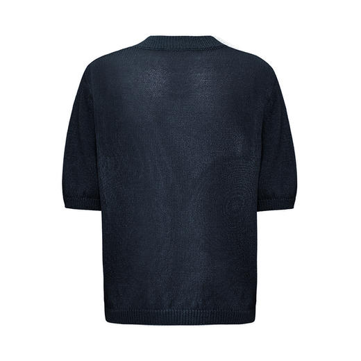 【2件9折】【Petit Bari】(多色)简约百搭圆领和纸纱短袖上衣针织 商品图8