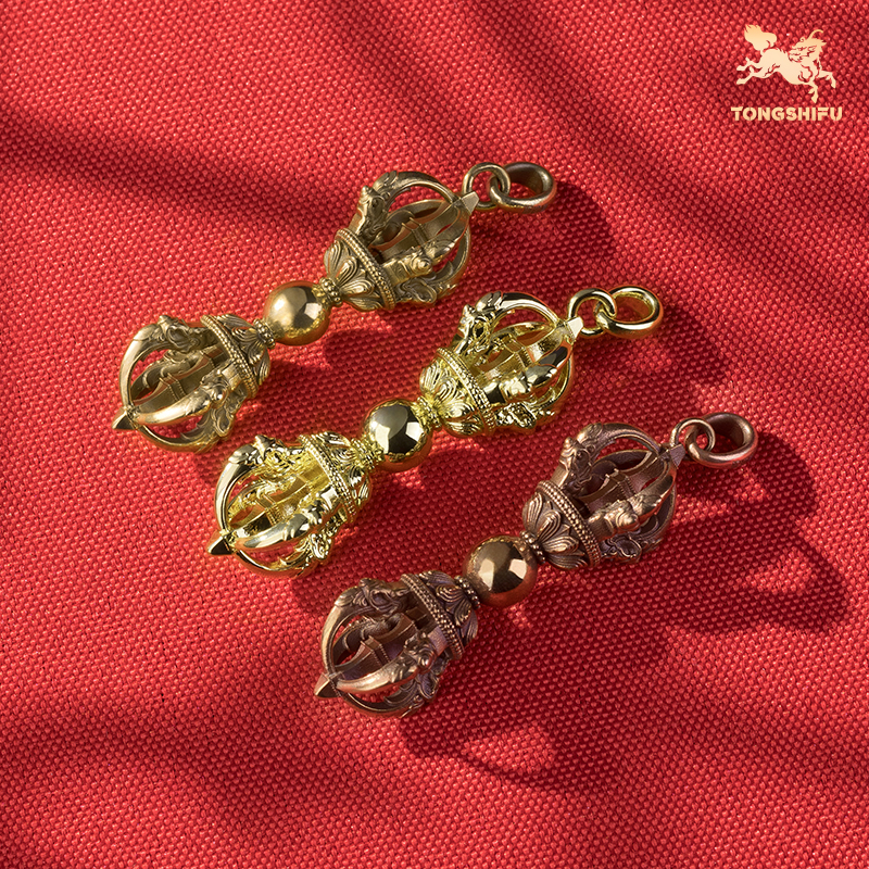 铜师傅《金刚杵（小号）》紫铜黄铜吊坠 家居工艺品挂件