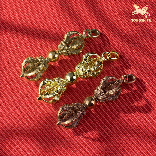 铜师傅《金刚杵（小号）》紫铜黄铜吊坠 家居工艺品挂件 商品图0