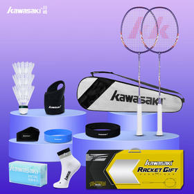 【小家电】川崎羽毛球拍运动户外套装UNITE Power-001 黄色礼盒装（套装22）HF