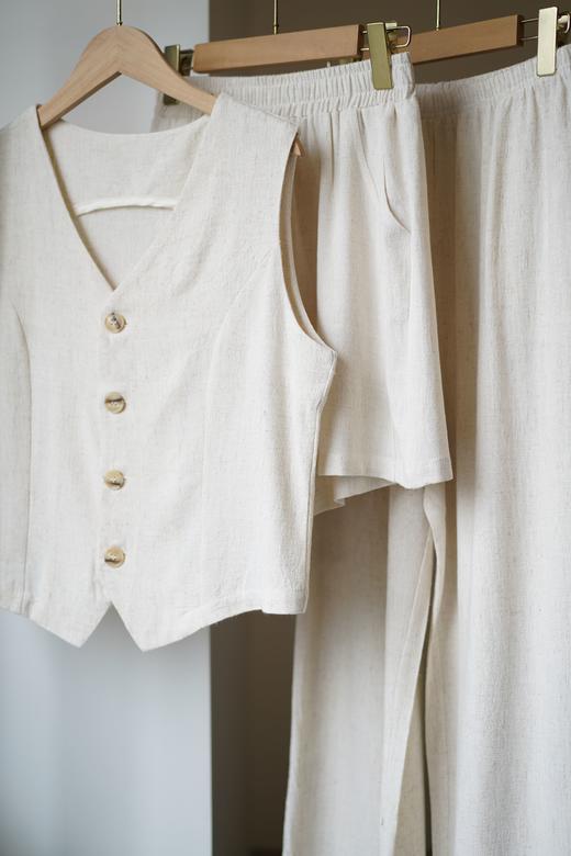 【下单后7天发货】ORIGNAL&CO 老钱风亚麻三件套装 商品图5