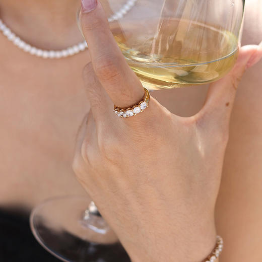 【歌手刘忻同款】Ancient Rome古罗马系列 | 罗马黄昏网球戒指（港码14） 商品图2