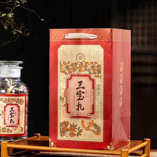 热卖！润喉古方！强韵 三宝扎礼盒装 新会陈皮+咸橄榄+禾秆草 精美包装 自饮礼赠 500g/盒 商品图10