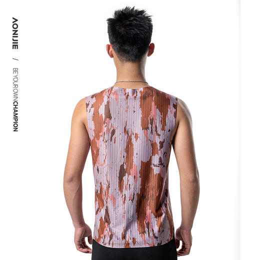 奥尼捷新款跑步背心专业运动速干T恤马拉松竞速背心男士透气坎肩训练背心FM5235 商品图9