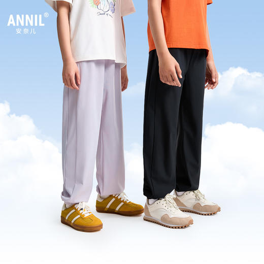 男女童全腰针织单裤夏季新款安奈儿童装EM526160 商品图1