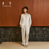 宫廷风』桑罗波纹蕾丝圆领长袖家居服套装100%桑蚕丝2025年新款 商品缩略图0