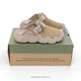 科恩 KEEN 半拖 HYPERPORT CLOG LEATHER 舒适百搭淡褐色防磨防滑包头拖鞋