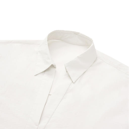 【2件9折】【Petit Bari】(多色)高阶气质箱型翻领V领短袖衬衫 商品图6