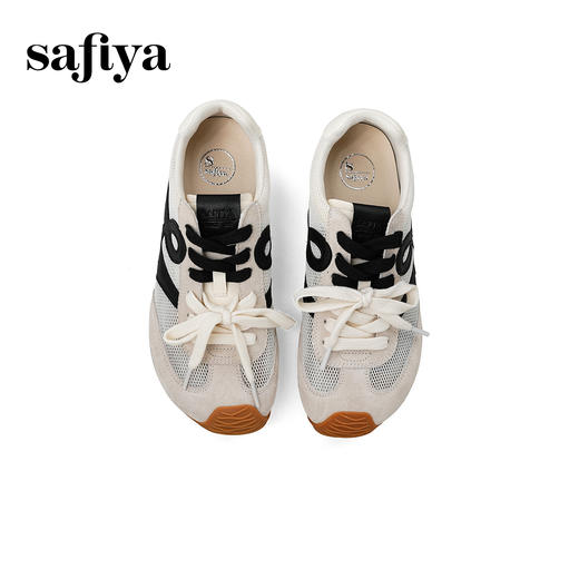 预售7天发|Safiya/索菲娅2025爆火双系带网面透气休闲轻便薄底丑萌阿甘鞋SFD3112429 商品图7
