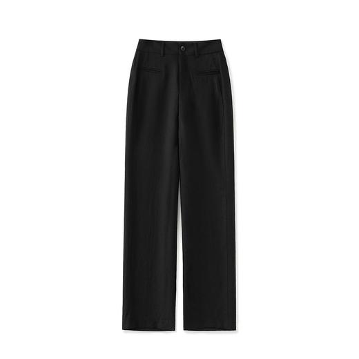 「高货wl」全新升级【铂金会员220/天猫289/差价69】(21456)洛诗琳薄款窄版阔腿裤2025夏季通勤百搭高腰显瘦直筒裤 商品图3