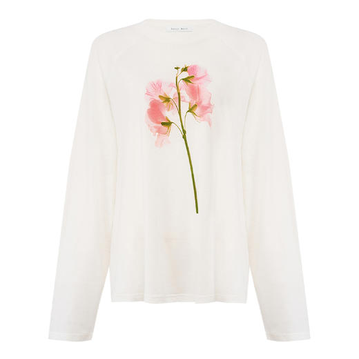 【2件9折】【Petit Bari】随性慵懒花卉天丝防晒上衣长袖宽松 商品图1