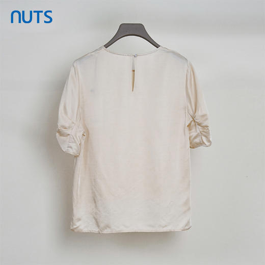 NUTS夏季新品纯色圆领宽松气质短袖套头衫429011357 商品图1