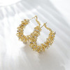 三彩2025新款碎金星芒耳环银针镂空编织轻奢锆石约会艺术女 商品缩略图3