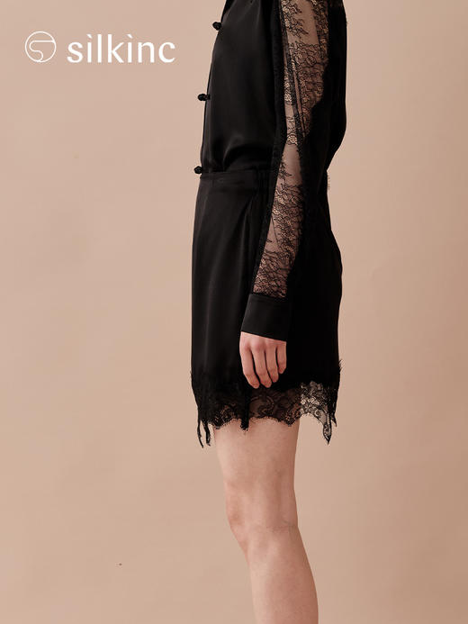 丝所｜24W021A 蕾丝短裙［ 黑 ] 商品图5