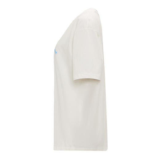 【2件9折】【Petit Bari】菱格纹鬼脸印花短袖T恤 男女同款圆领宽松短T 商品图2