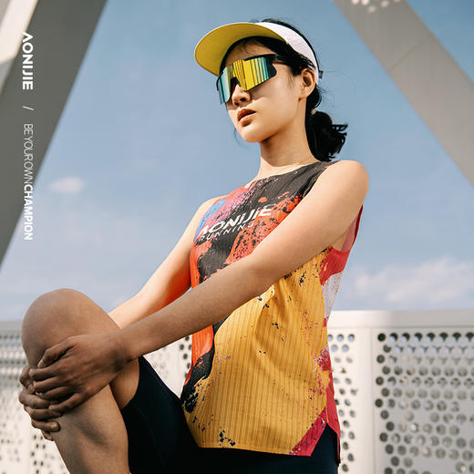 奥尼捷新款跑步背心专业运动速干T恤马拉松竞速背心女士透气坎肩FW6235 商品图2