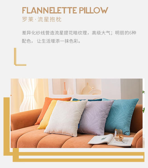 罗莱软装-流星抱枕  45*45 商品图2