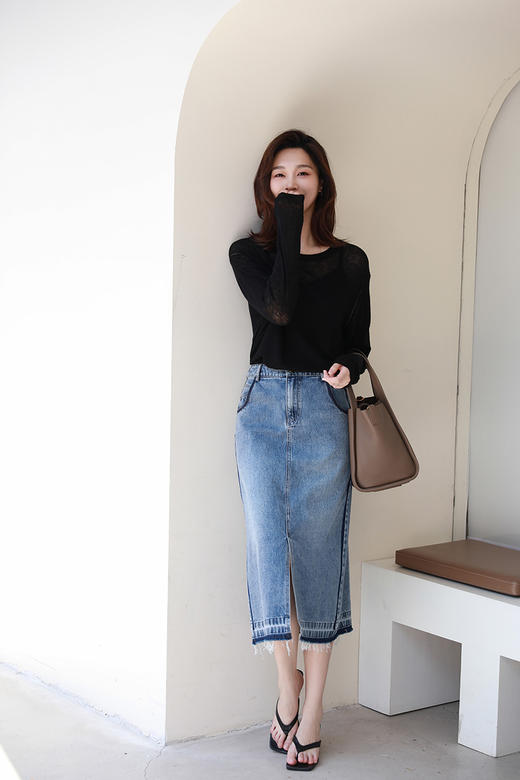 火桐hooton纯色薄款长袖羊毛T（T142） 商品图1