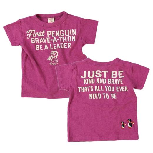 2025夏日系儿童DD企鹅刺绣字母植绒印花竹节彩棉短袖T恤六色 商品图5