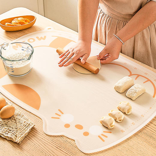 摩登主妇硅胶揉面垫加厚食品级家用擀面杖三件套面板和面擀面垫子 商品图2