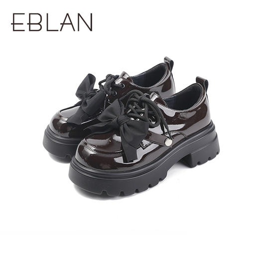 【上新】伊伴可拆卸蝴蝶结甜酷风高跟乐福鞋单鞋B26137902 商品图4