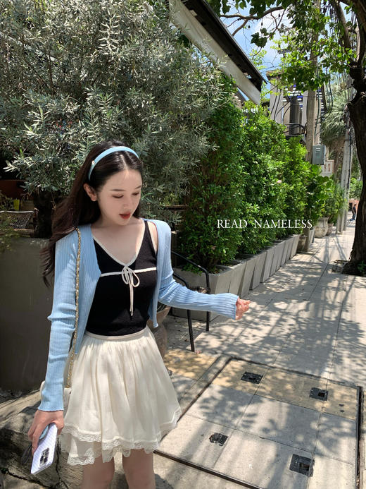 Read Nameless /Baby蓝冰丝开衫+白色天丝蓬蓬裙裤 2025/5/17 商品图7