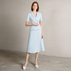 IWY/清新蓝色西装套裙女夏季短袖职场通勤伞裙两件套工作服CS2268 商品缩略图2