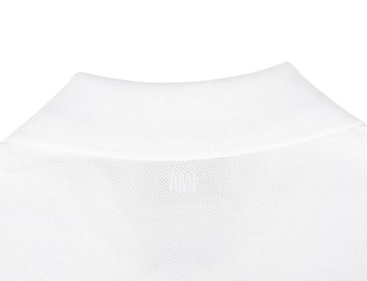 AMI 男士全棉质感刺绣红心logo商务休闲短袖Polo T恤11957 商品图5