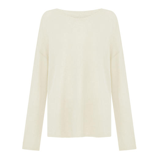 【2件9折】【Petit Bari】(多色)慵懒薄款莱赛尔亚麻长袖针织罩衫 商品图2