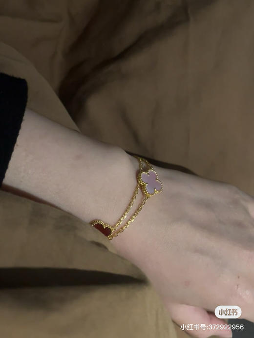 直发 梵克家同款的四叶草【单颗粉贝母手链】 商品图7