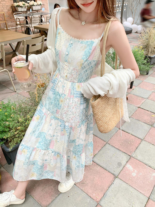 【折后再享2件88折】微信打折价！碎花无袖吊带裙 日常219.99/件 立减70 秒杀149.99/件！！ 商品图8