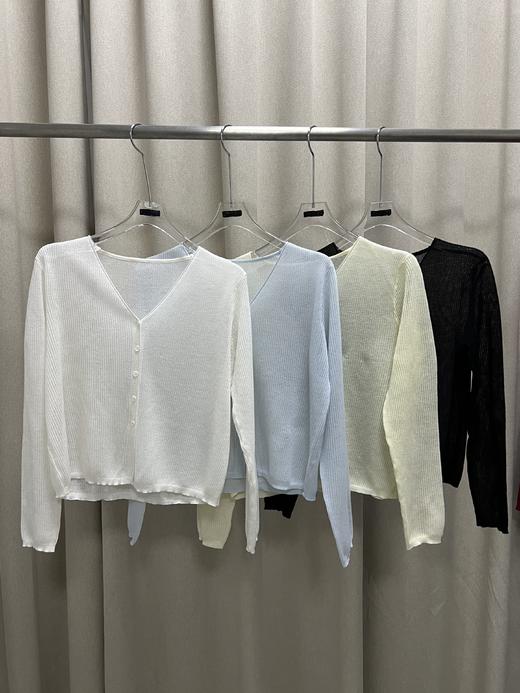 【门店同款】ENJOY夏季简约V领纯色开衫 162288140 商品图2