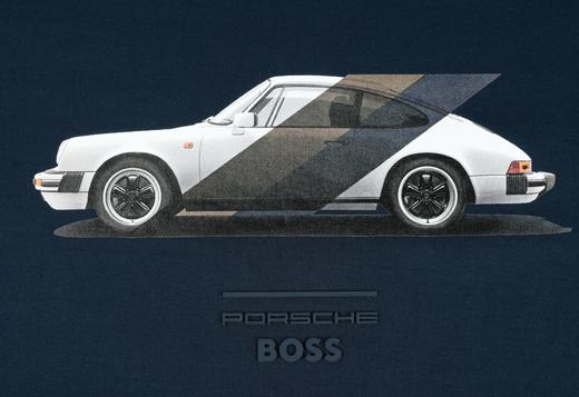 【特惠秒】BOSSxPorsche 男士全棉简约印花舒适短袖T恤12393 商品图2