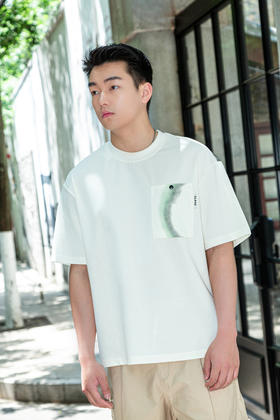 E521112306喷染休闲短袖T恤