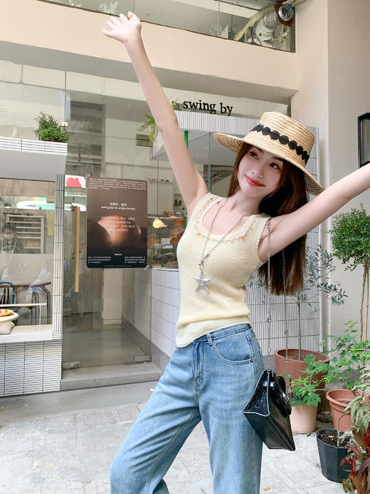 【110元任选2件】最后一波现货！钉珠U领针织背心  商品图11