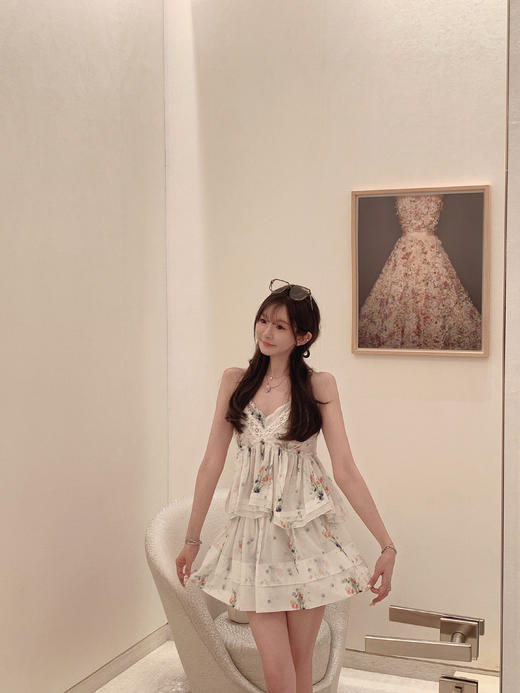 金蘑菇菇 La Marine经典复刻 浪漫蓝铃花/ 透气渡假连衣裙仙女裙 商品图10