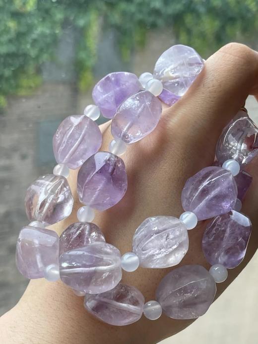 天然淡紫晶随型珠项链，顺丰包邮 商品图13