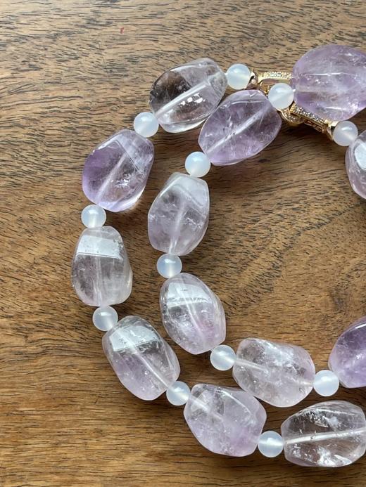 天然淡紫晶随型珠项链，顺丰包邮 商品图7