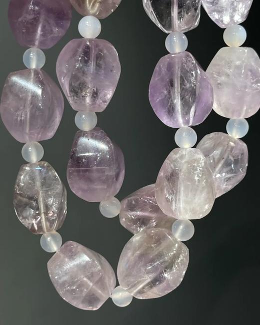 天然淡紫晶随型珠项链，顺丰包邮 商品图6